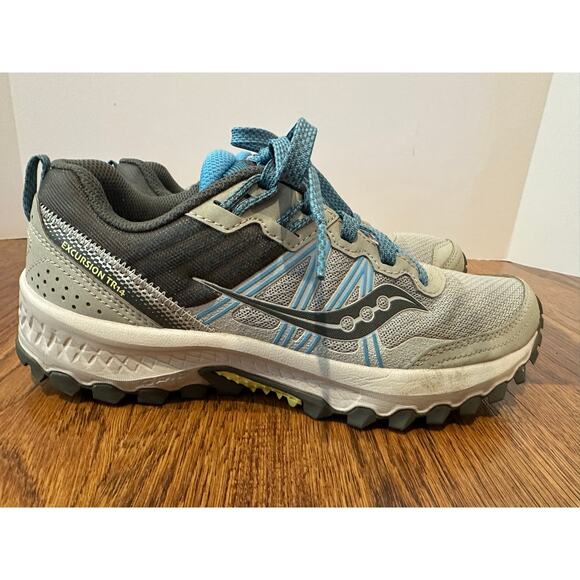 Saucony Women’s Excursion TR14 Trail Running Shoes Gray Blue Size 8 Athletic - Picture 2 of 9